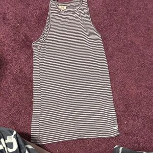 Size M women’s Hollister Purple and White Striped Top